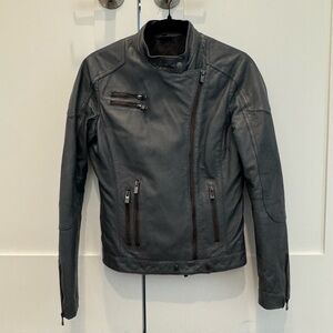 Bod & Christiansen Women’s Leather Jacket size Small Grey